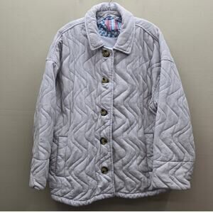 Urban Outfitters Corduroy Hallie Coat Quilted Pattern Button Up Jacket Size Med